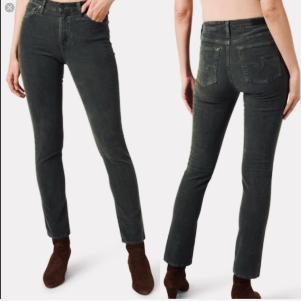 AG Stevie Ankle Slim Straight Ankle, Evergreen, Size 26R